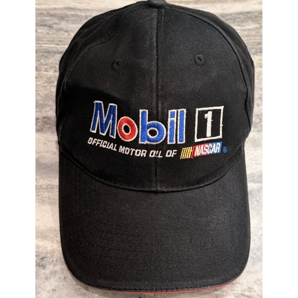 Mobil 1 Offical Motor Oil of NASCAR Baseball Hat Black
